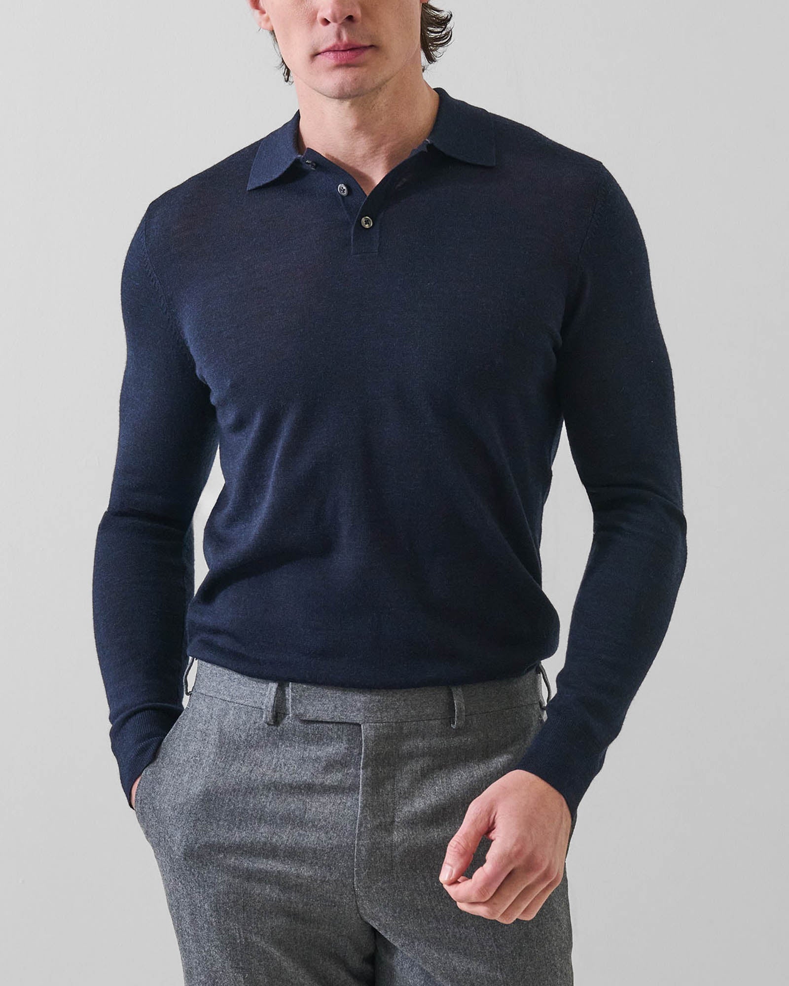 3 Button Polo Sweater