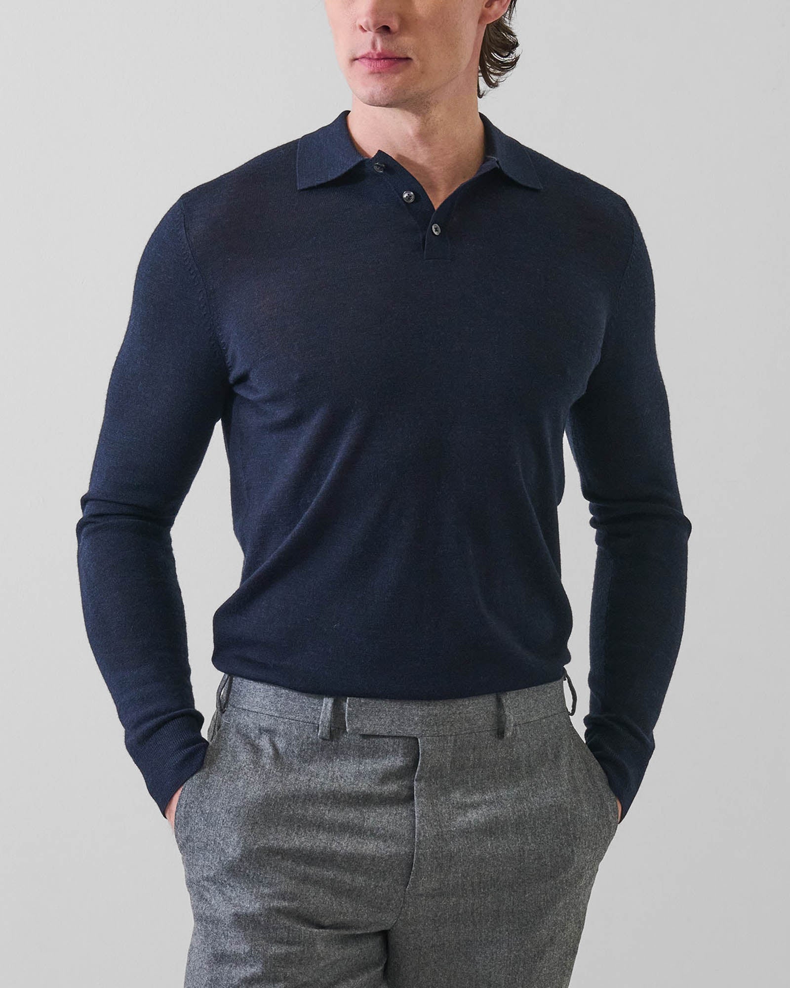 3 Button Polo Sweater