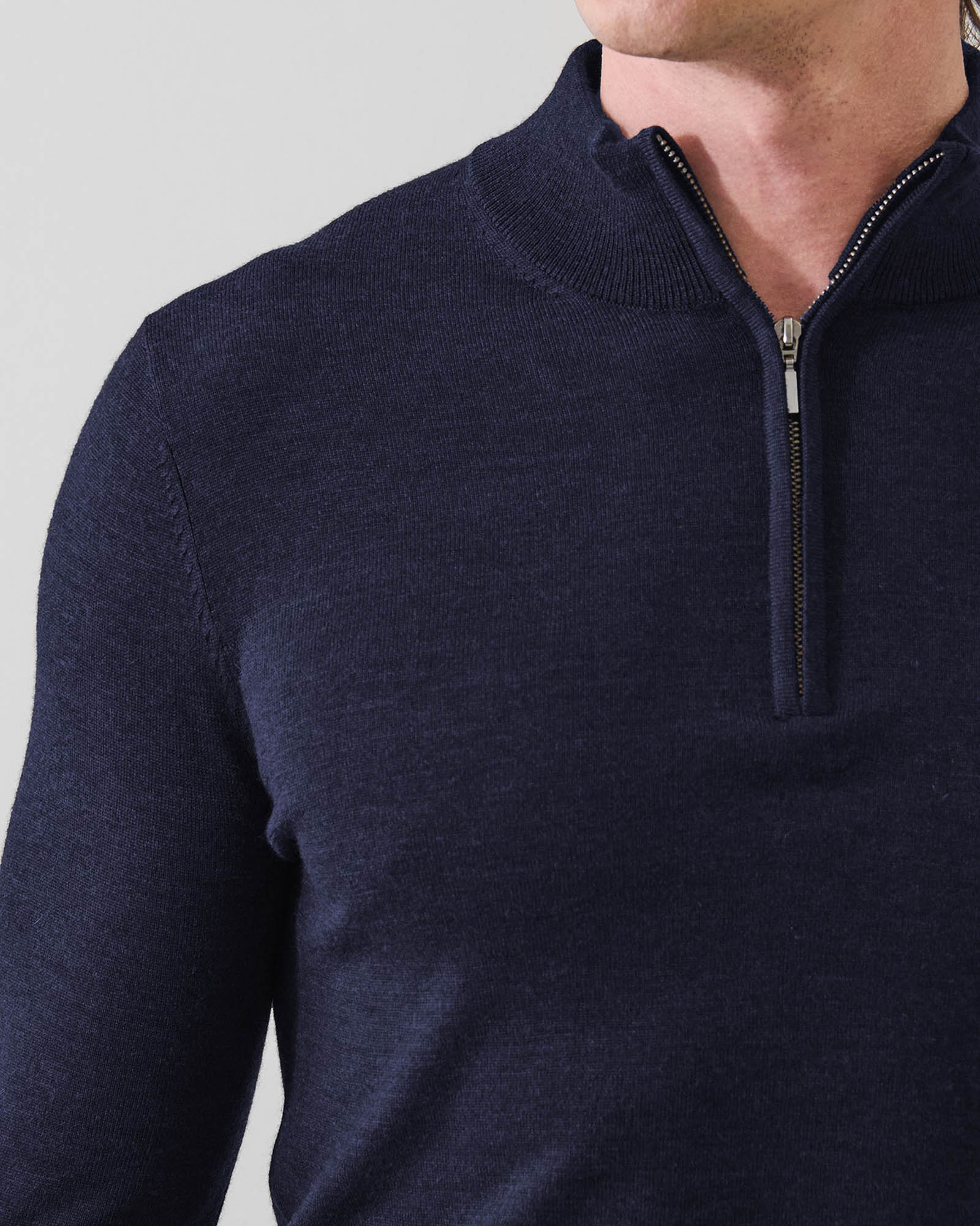 Long Sleeve Zip Mock Sweater