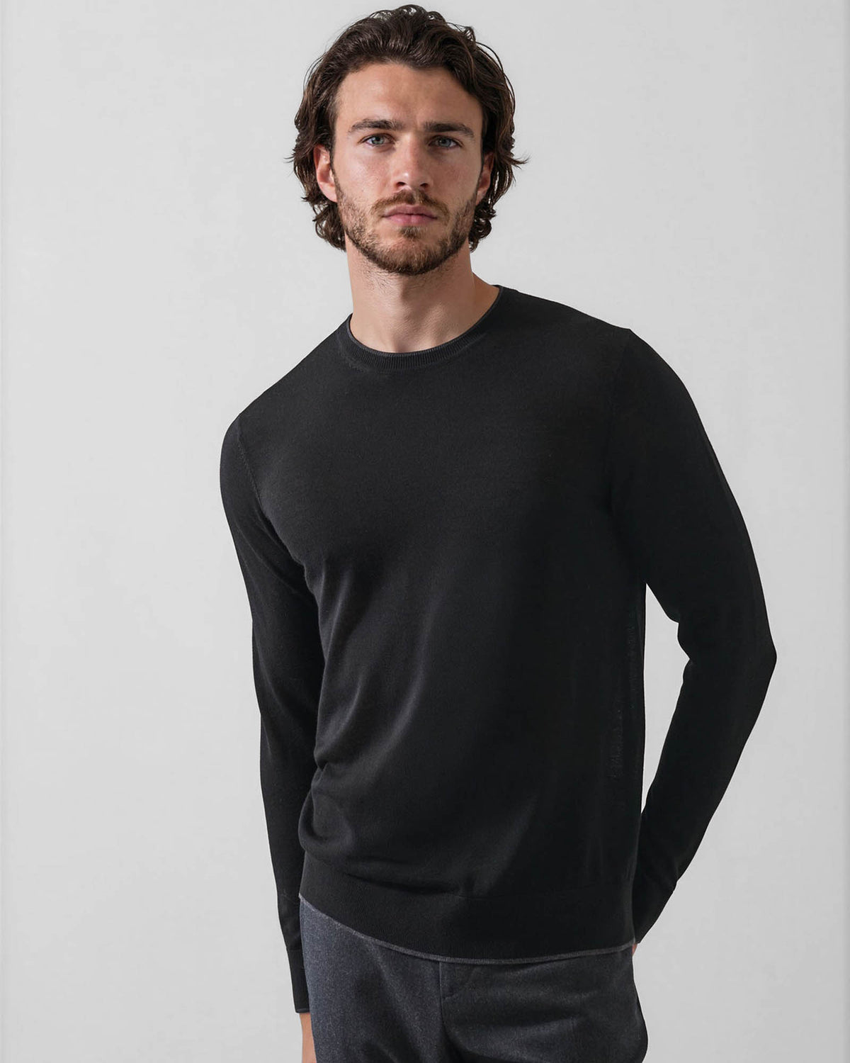 Wool Tip Crewneck