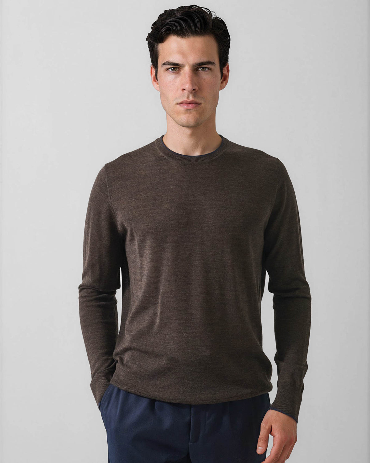 Wool Tip Crewneck