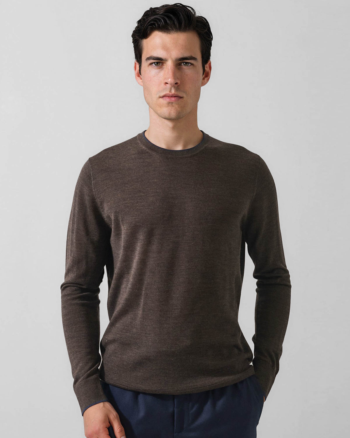 Wool Tip Crewneck