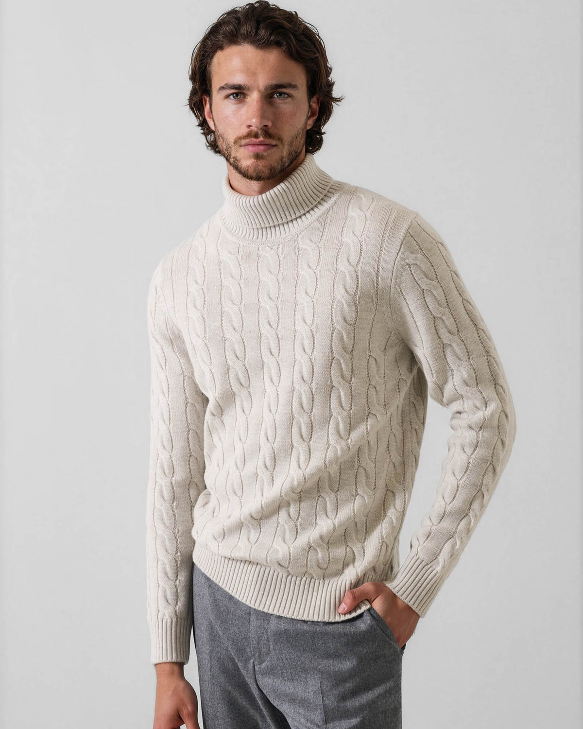 Cable Turtleneck