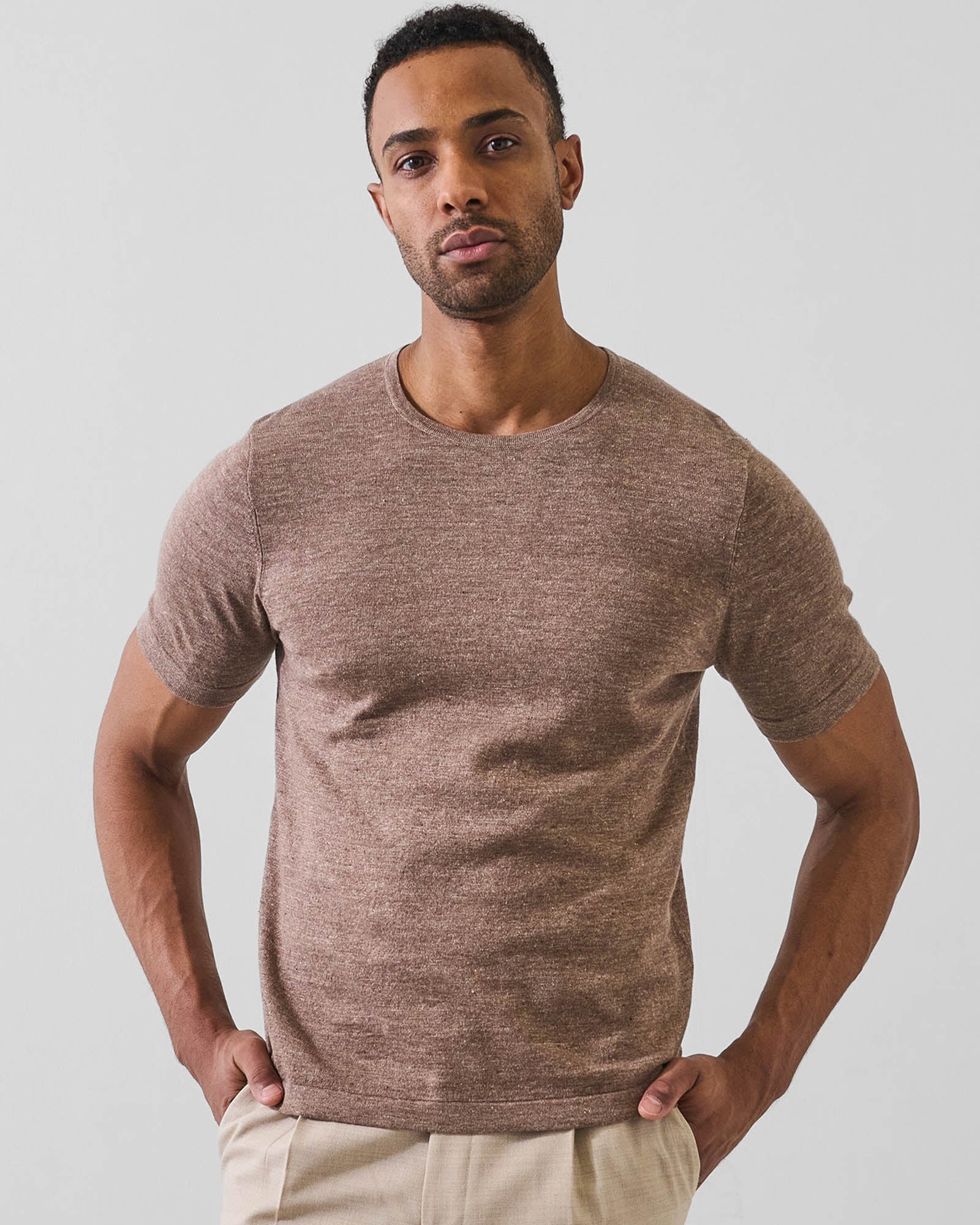 Linen Cotton Crewneck Sweater