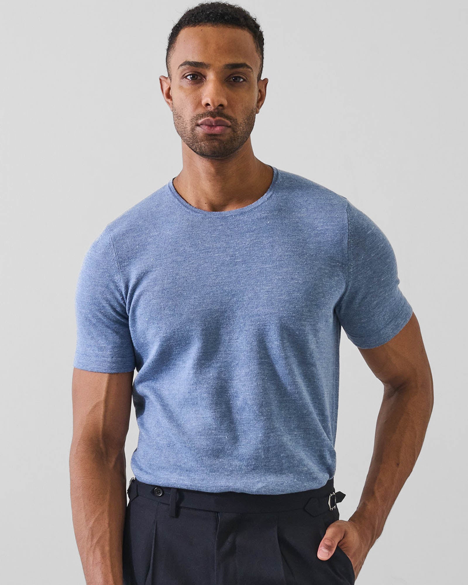 Linen Cotton Crewneck Sweater