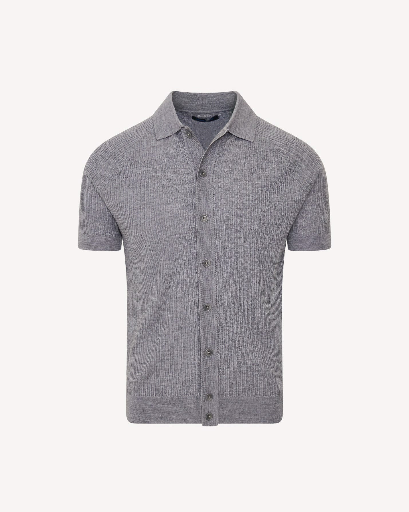 Merino Silk Textured Knit Shirt