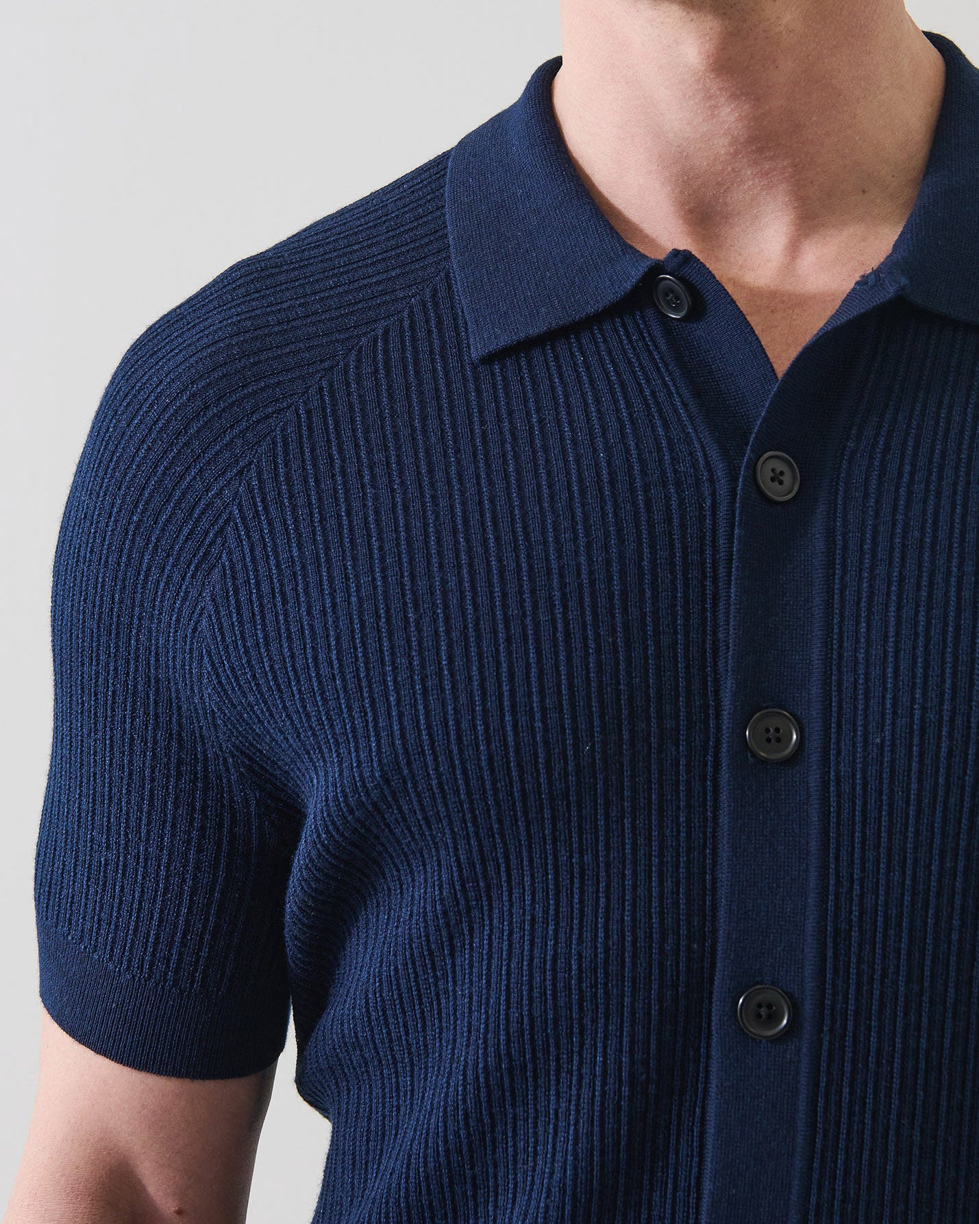 Merino Silk Textured Knit Shirt
