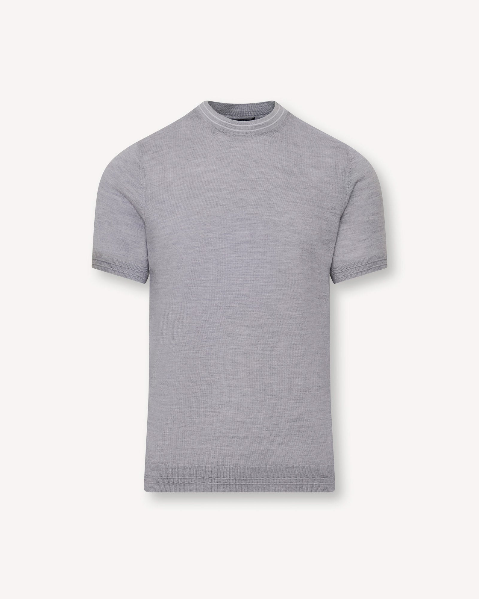 Merino Silk Tipped Crewneck Sweater
