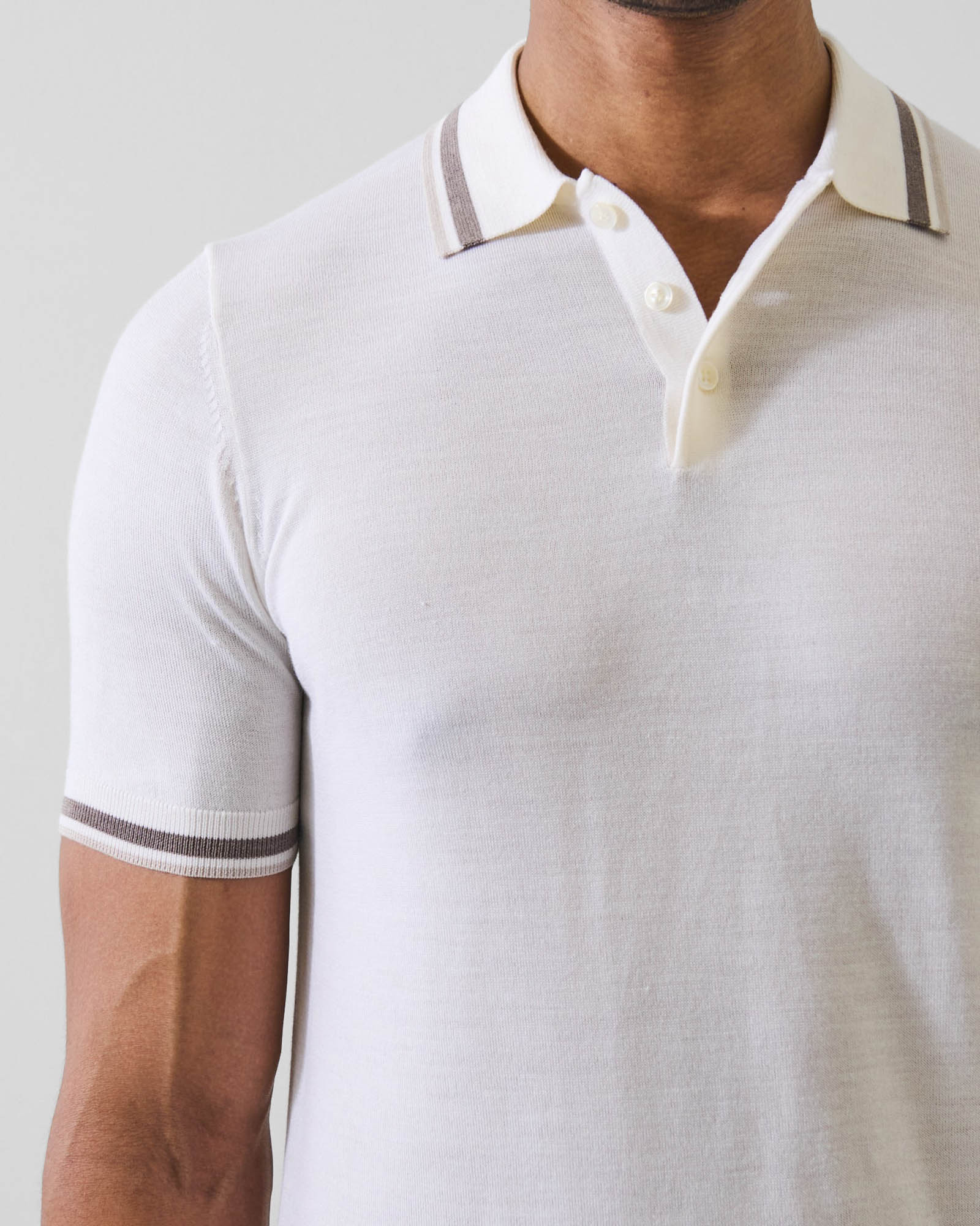 Merino Silk Tipped Polo