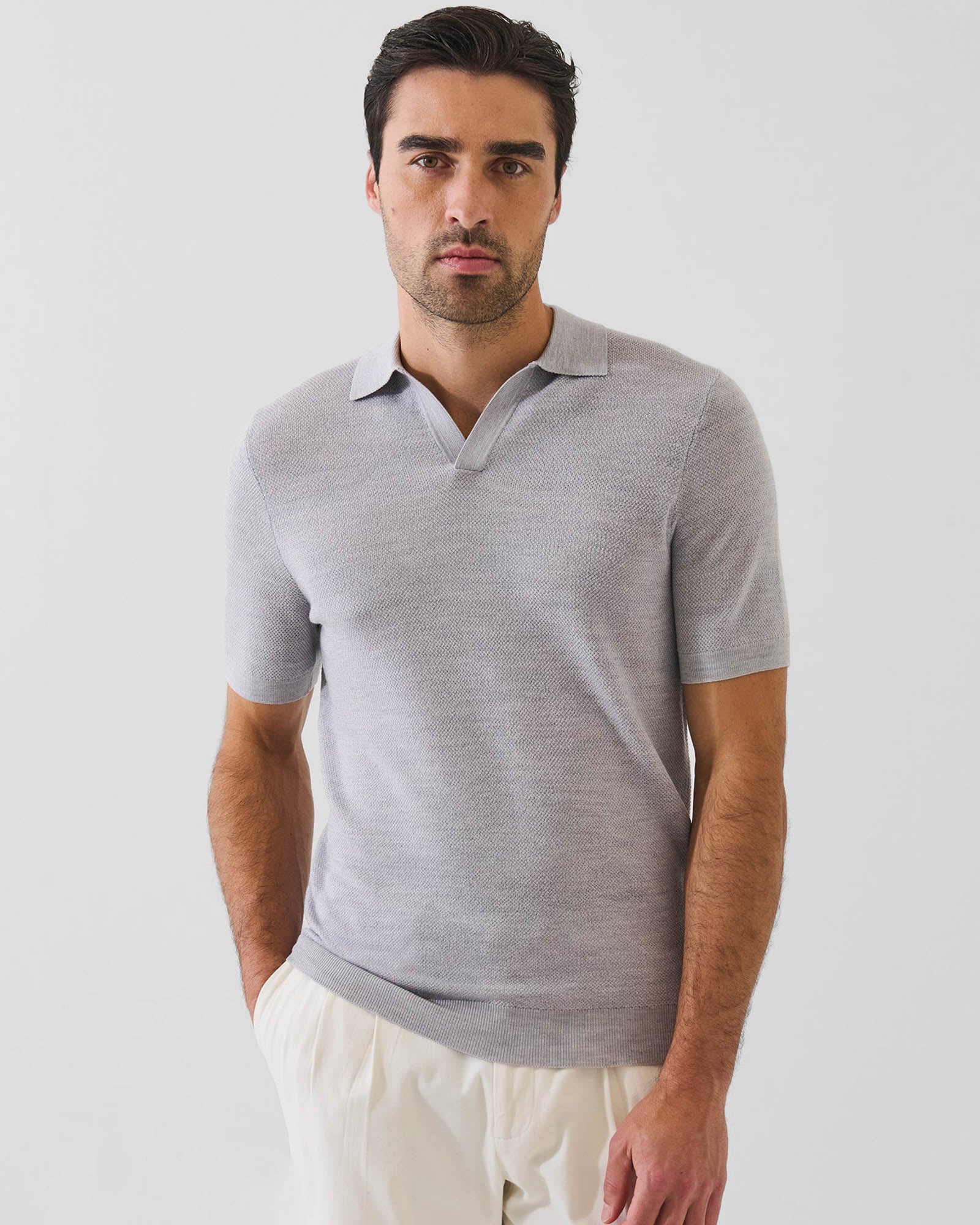 Short Sleeve Johnny Collar Polo