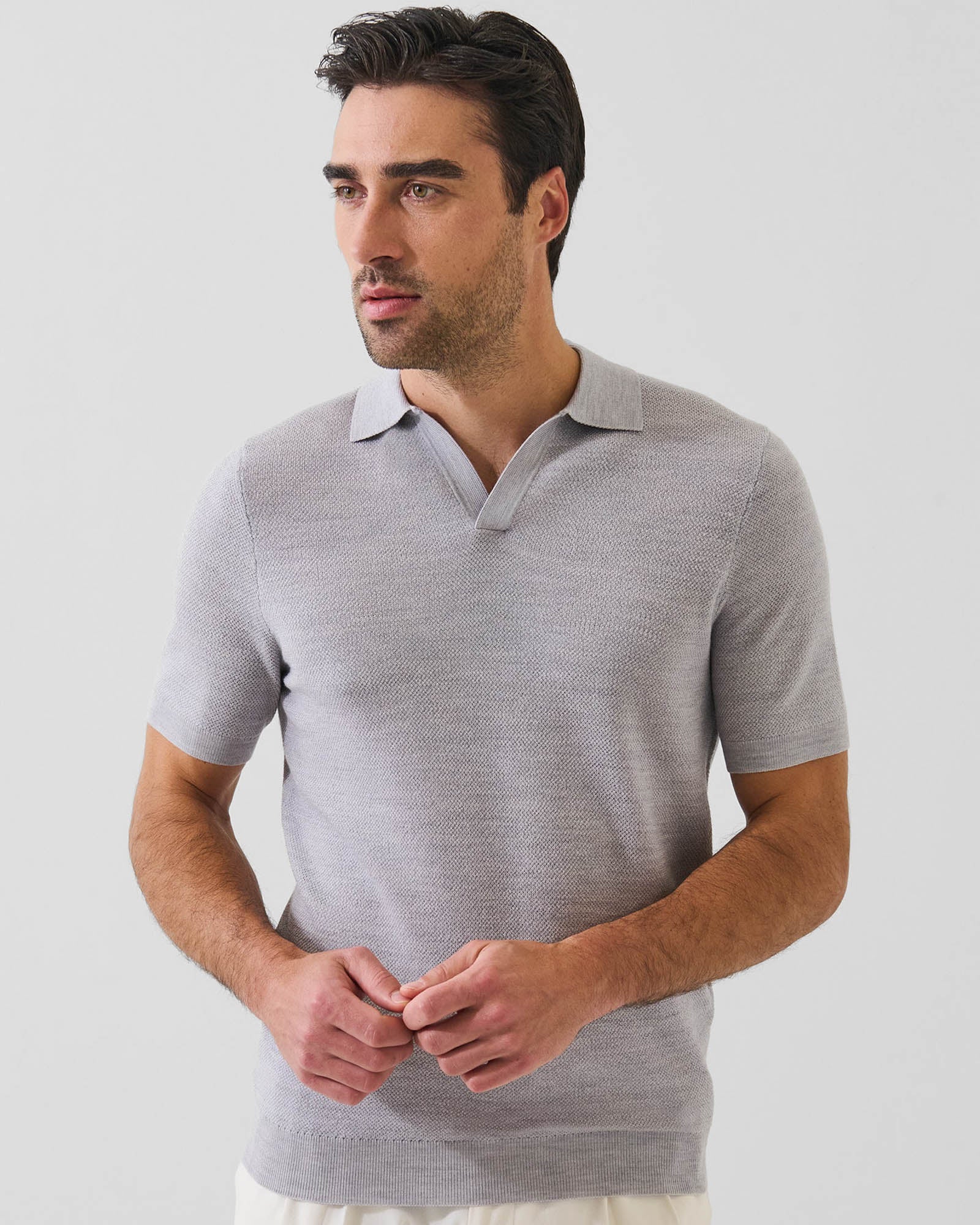 Short Sleeve Johnny Collar Polo