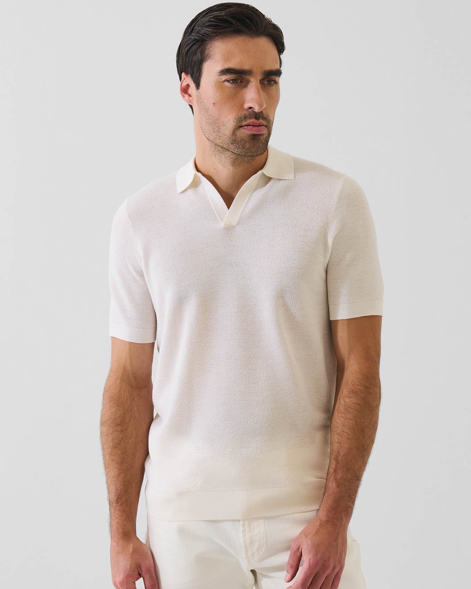 Short Sleeve Johnny Collar Polo