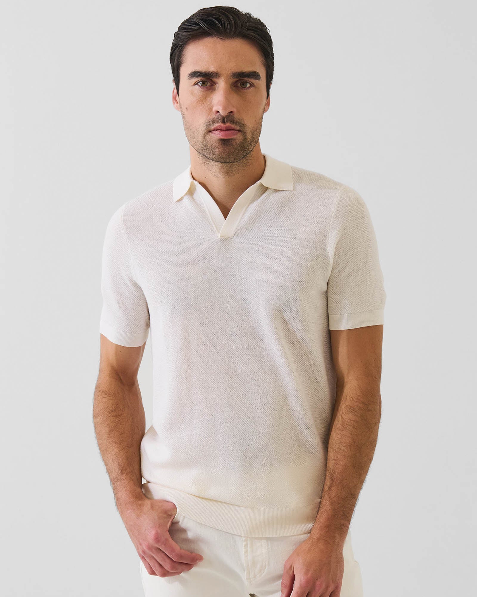 Short Sleeve Johnny Collar Polo