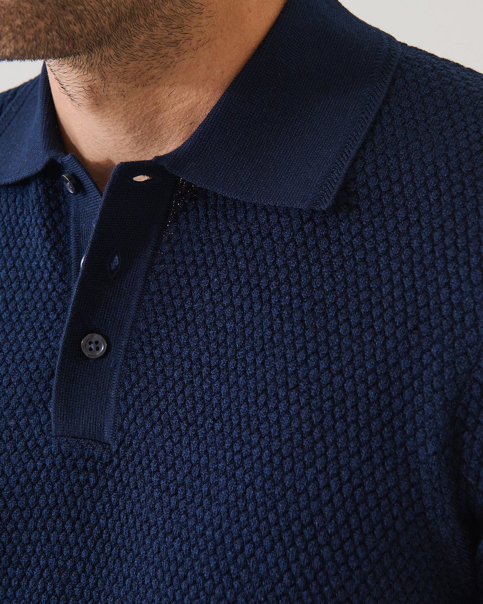 Bubble Stitch Polo Shirt