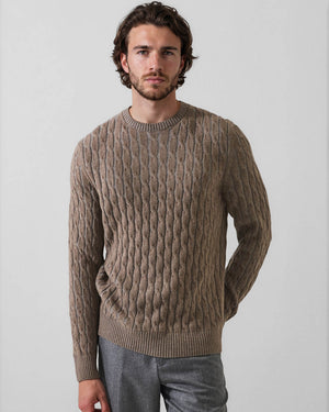 Plaited Cable Crewneck