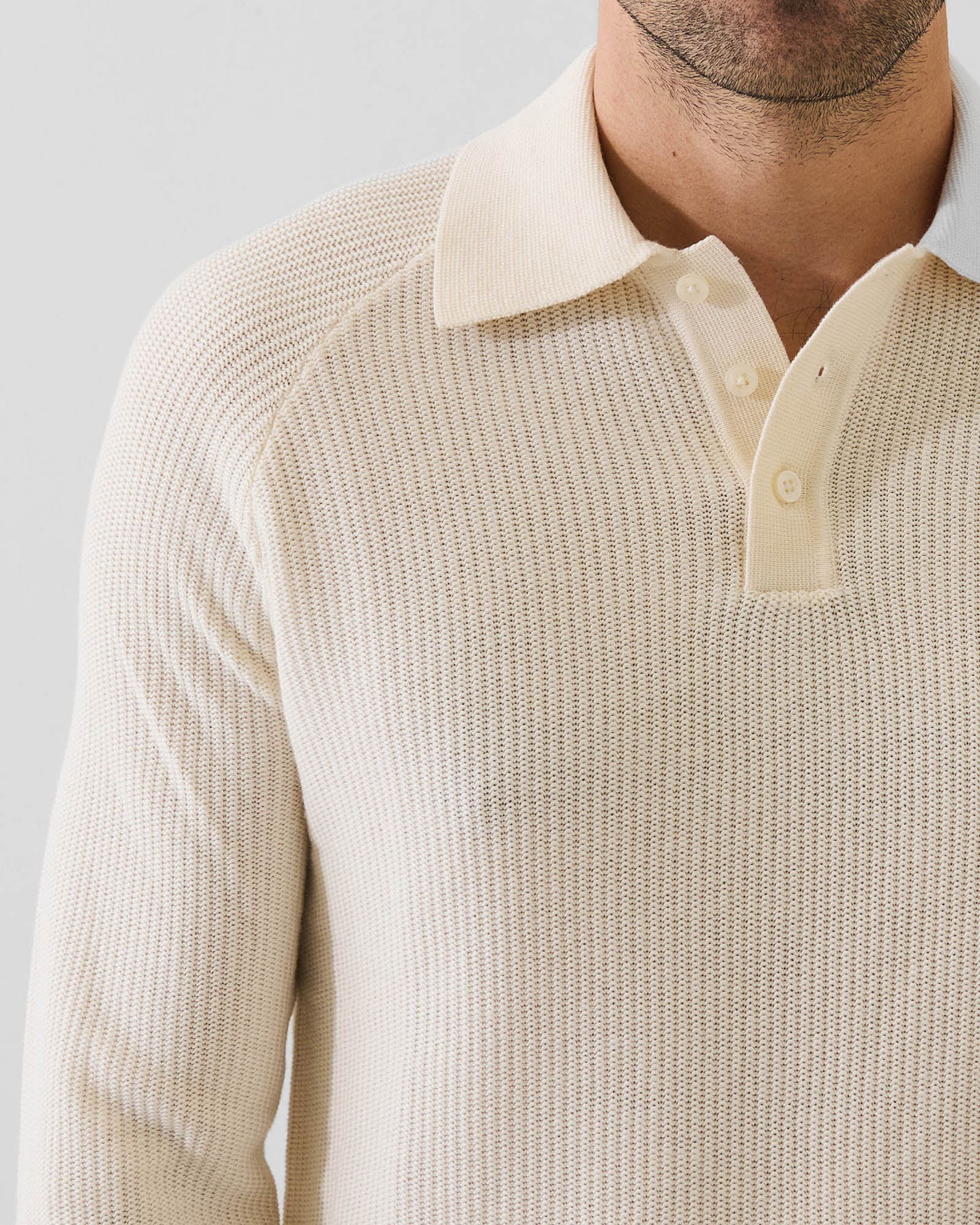 Rib Button Polo