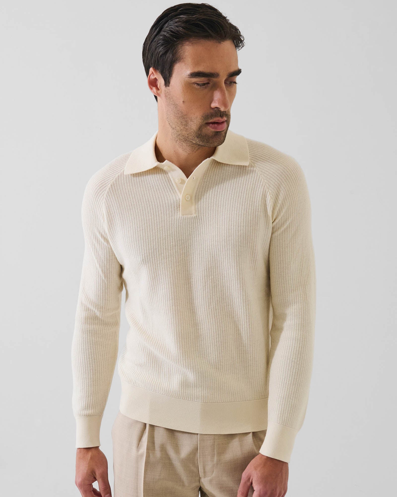 Rib Button Polo