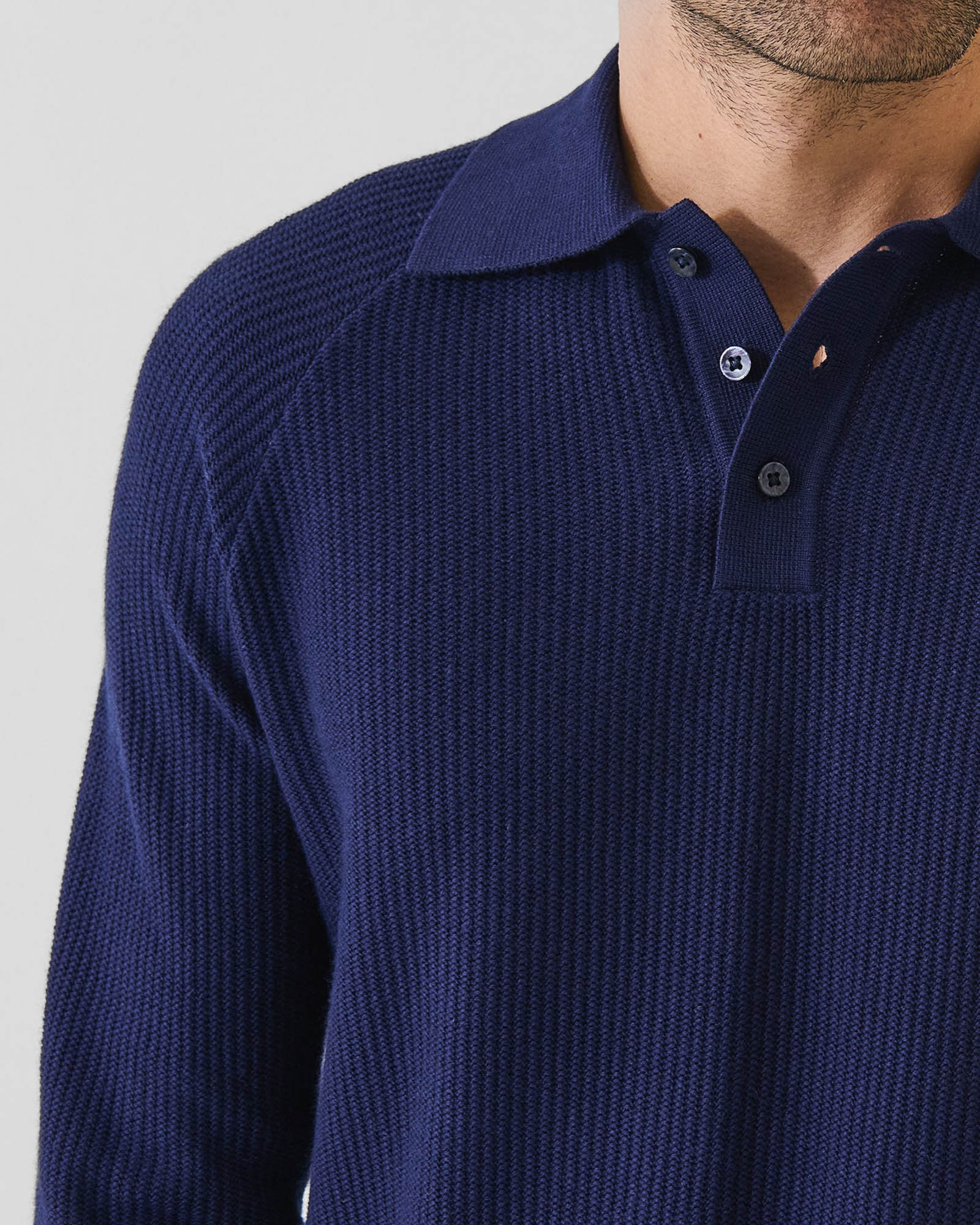 Rib Button Polo