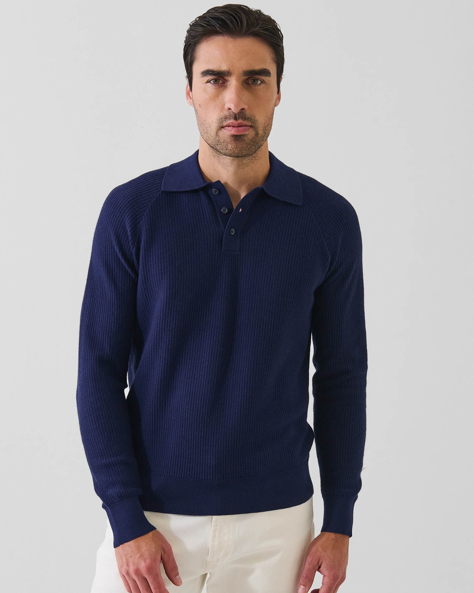 Rib Button Polo