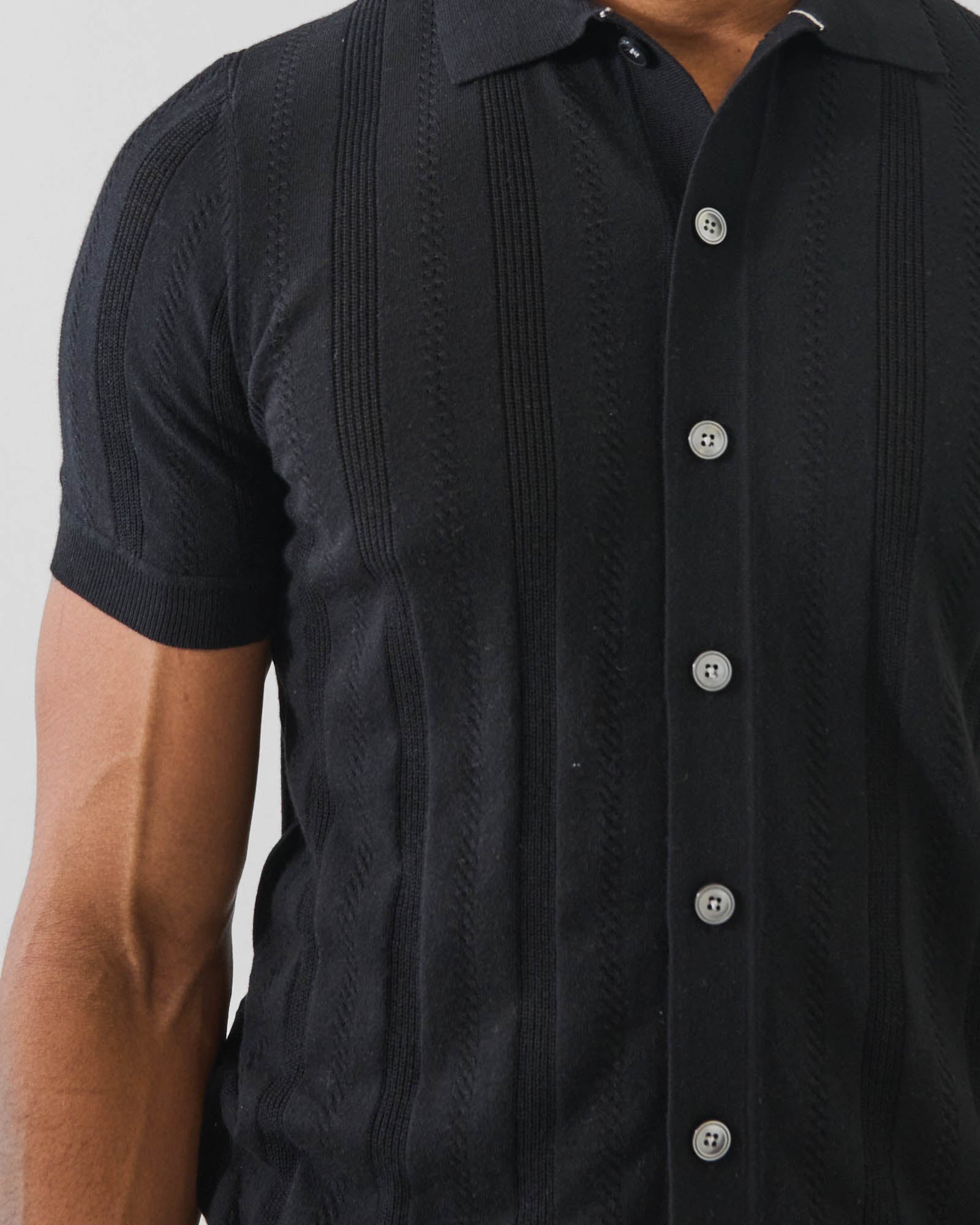 Cotton Cashmere Knit Shirt