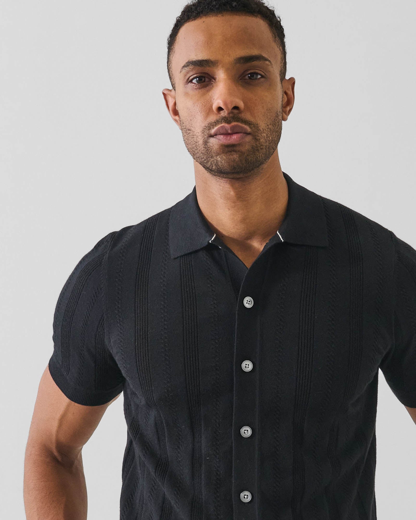 Cotton Cashmere Knit Shirt