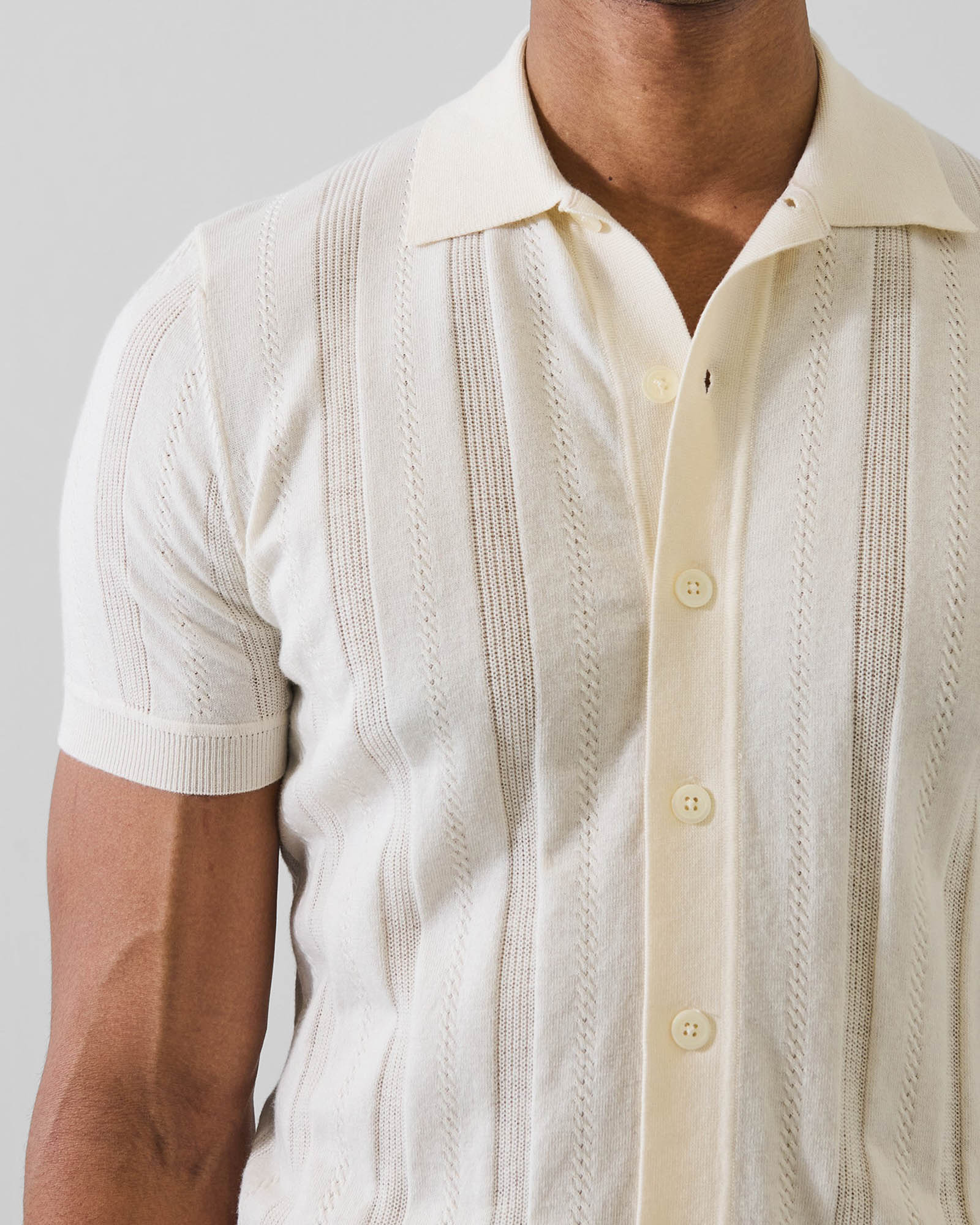Cotton Cashmere Knit Shirt
