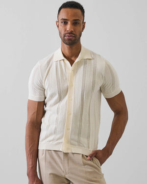 Cotton Cashmere Knit Shirt