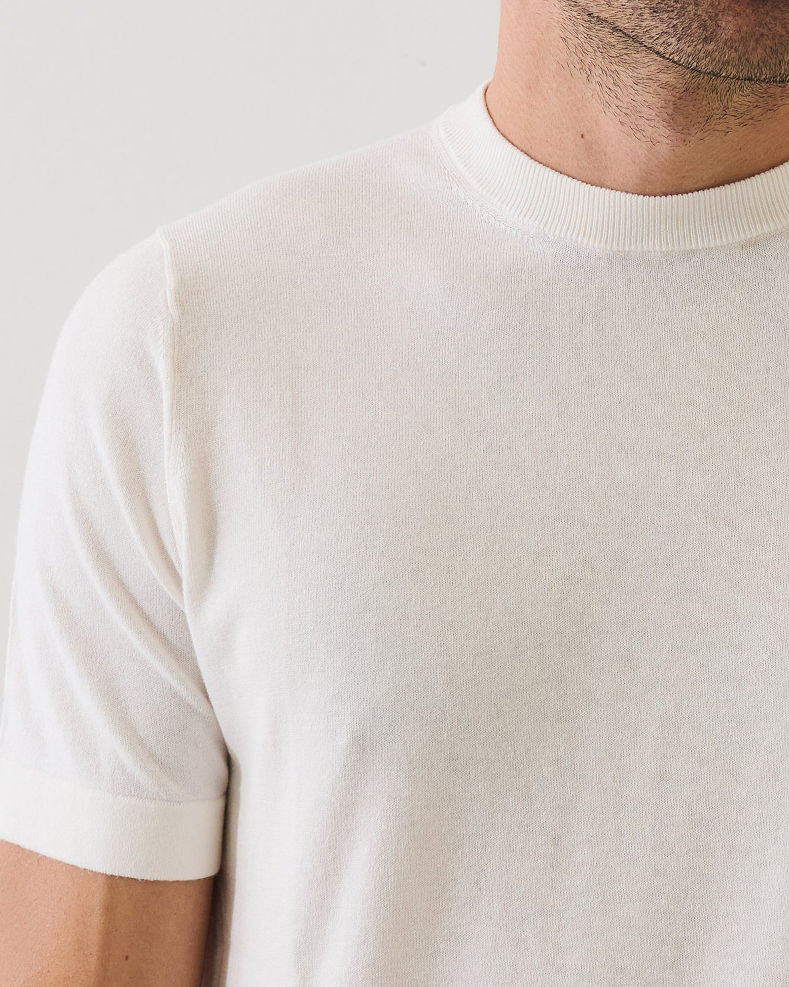 Short Sleeve Cashmere Crewneck