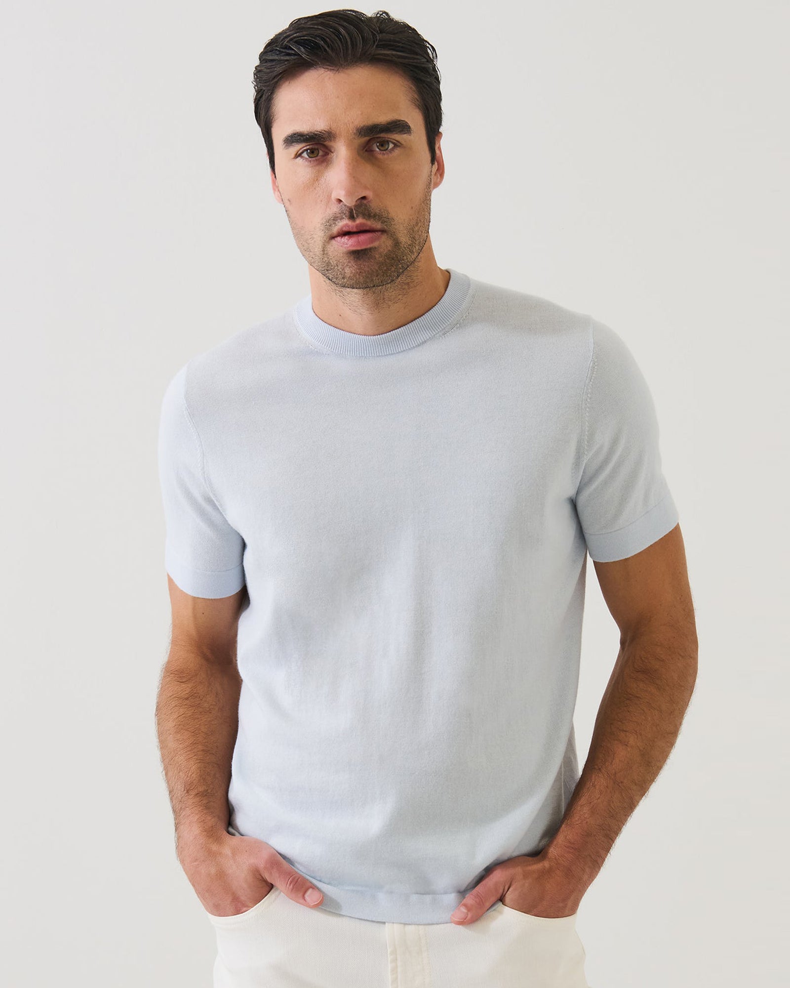 Short Sleeve Cashmere Crewneck