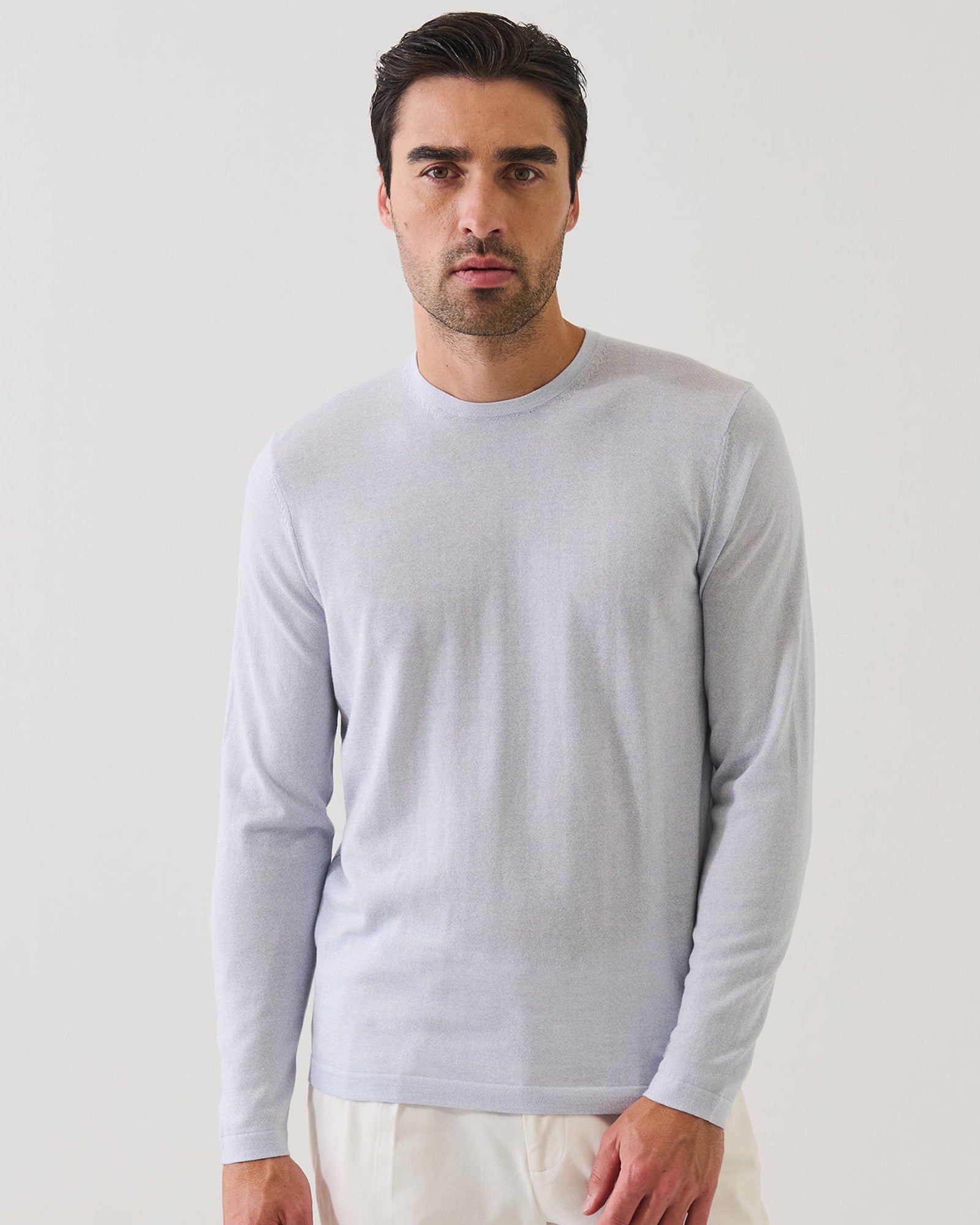 Pull ras du cou en coton cupro