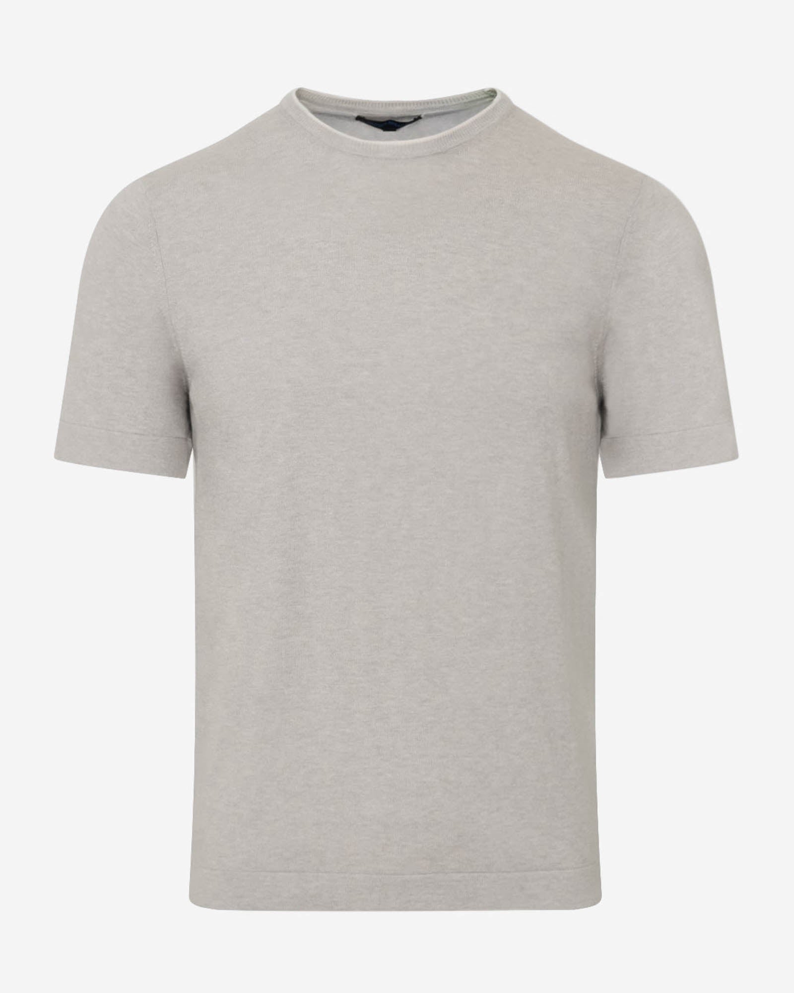 Cotton Cashmere Tipped Crewneck Sweater