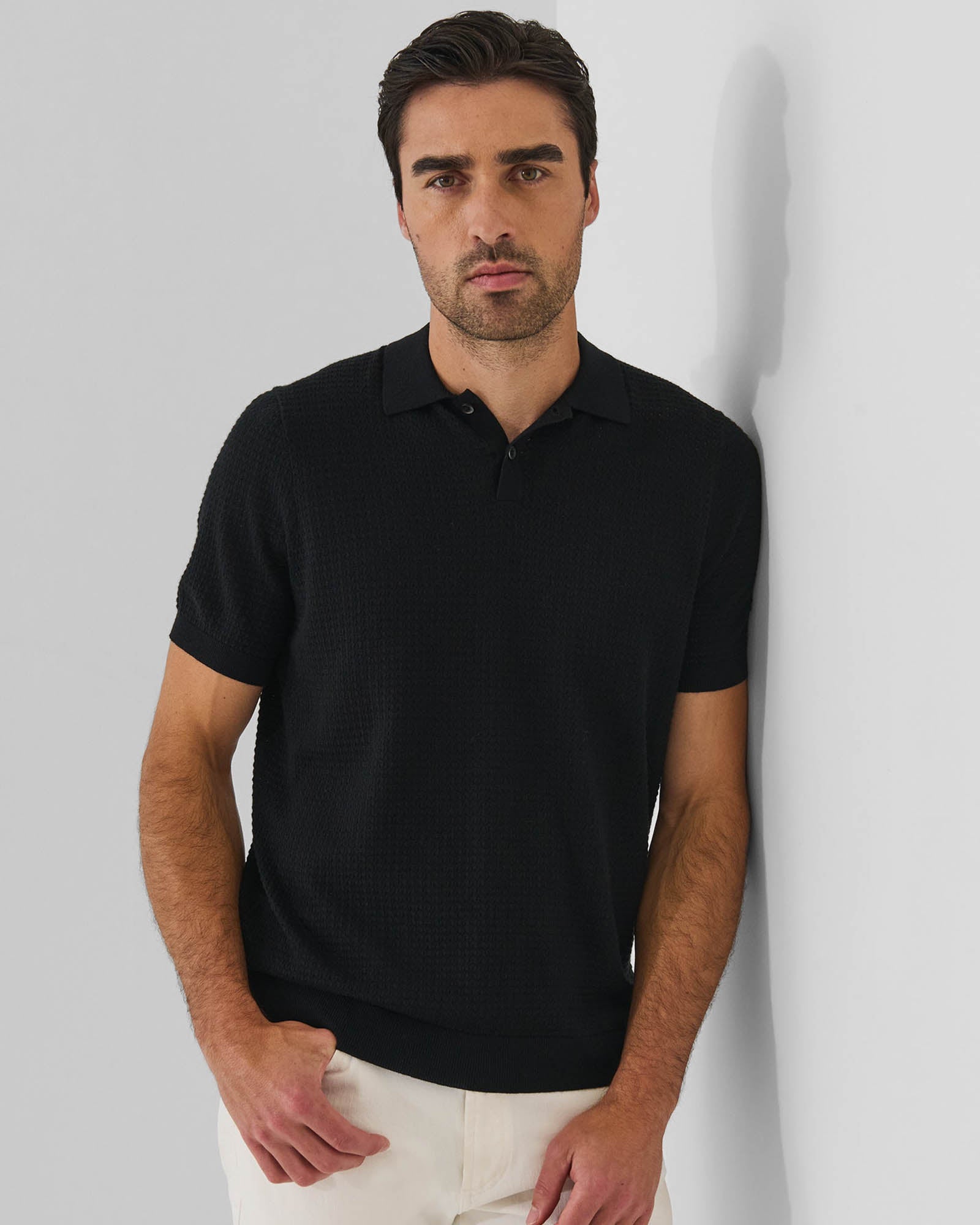 Short Sleeve Button Polo