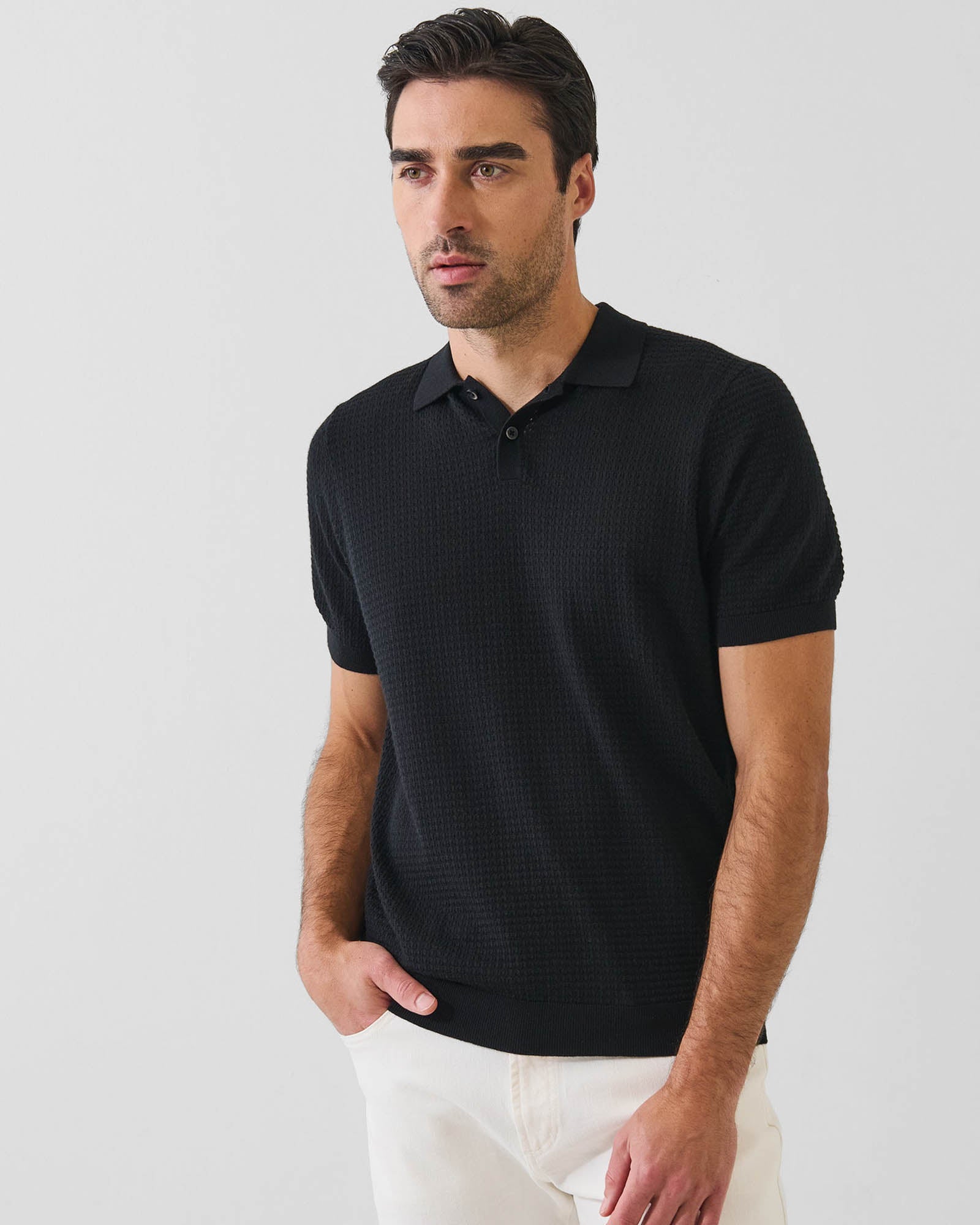 Short Sleeve Button Polo
