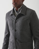 Wool Patch Pocket Shirt Jacket