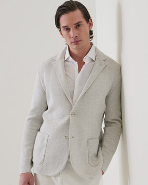 Cotton Half Milano Knit Blazer