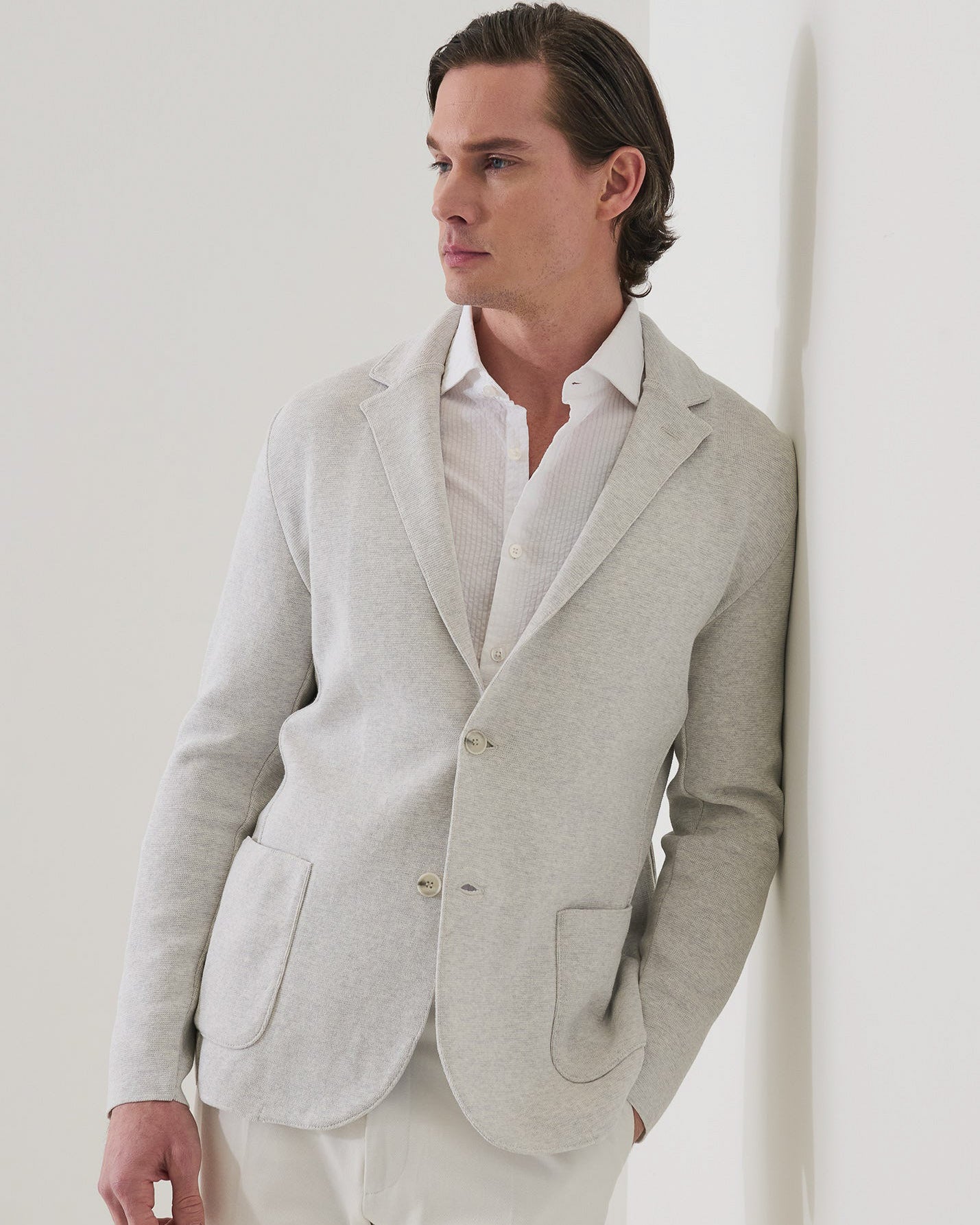 Cotton Half Milano Knit Blazer