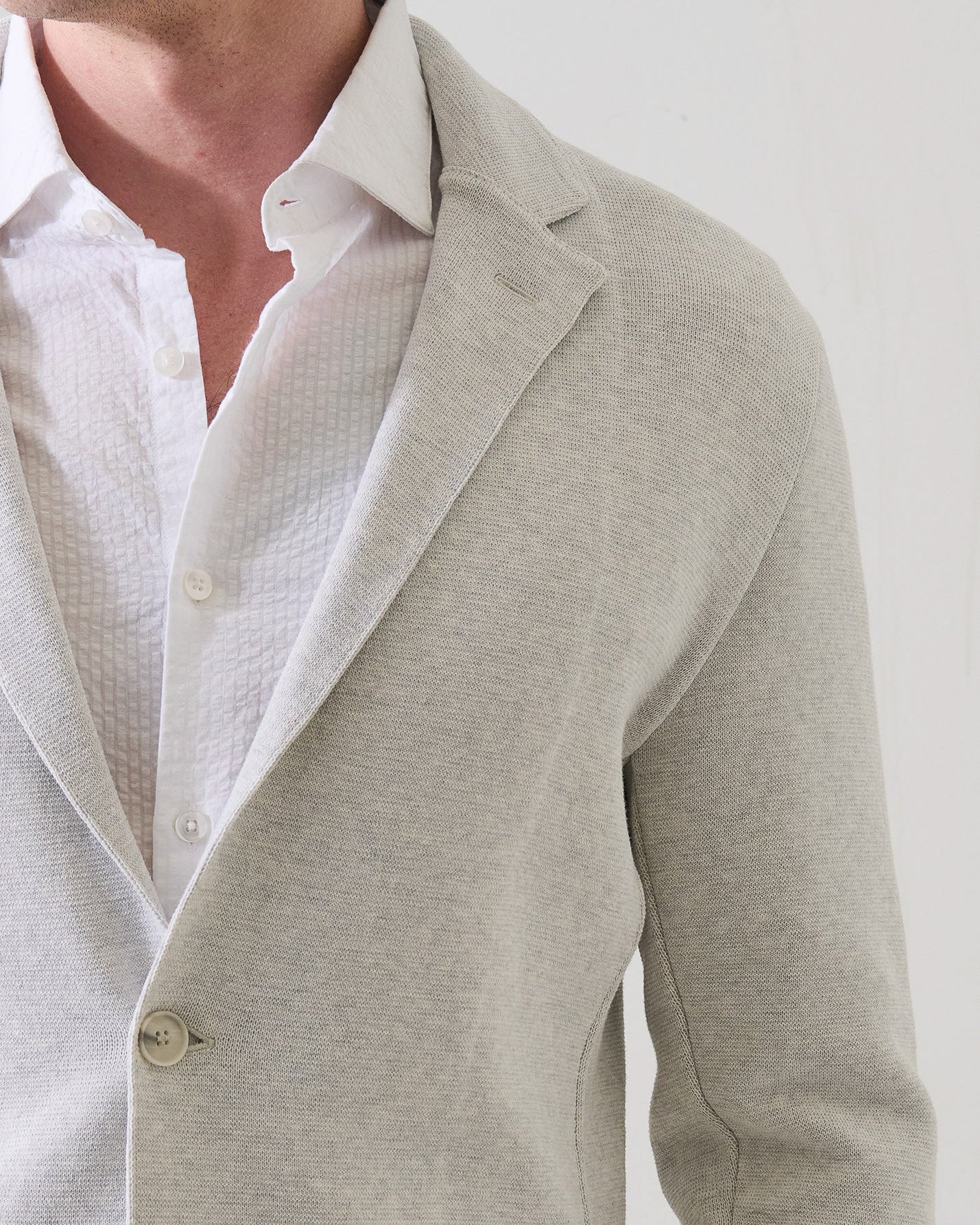 Cotton Half Milano Knit Blazer
