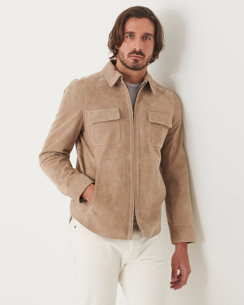 Goat Suede Shirt Jacket