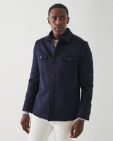 Wool Cashmere Shirt Jacket