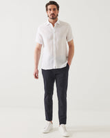 Short Sleeve Linen Chambray Shirt