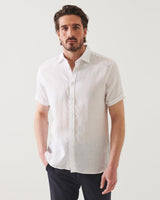 Short Sleeve Linen Chambray Shirt