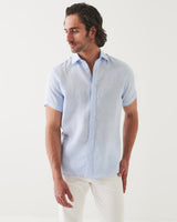 Short Sleeve Linen Chambray Shirt