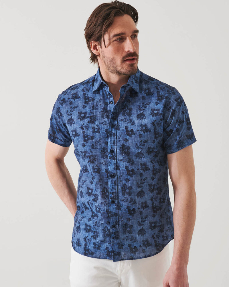 Indigo Floral Shirt