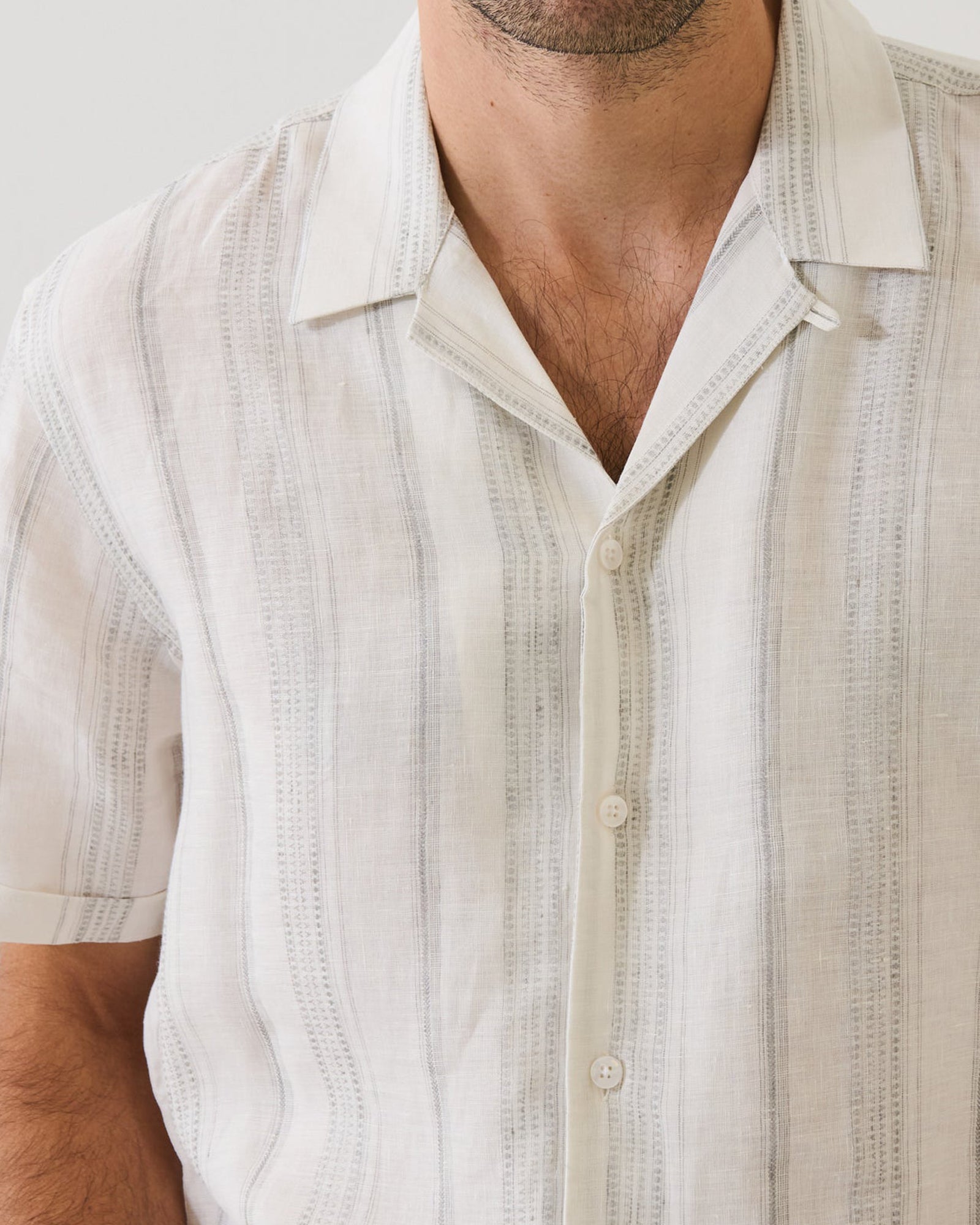 Short Sleeve Dobby Stripe Shirt
