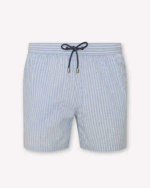 Washed Seersucker Swim Short