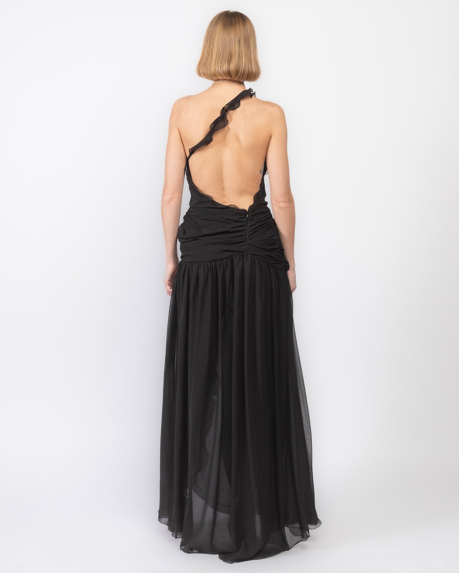BLUMARINE Georg One-Shoulder Dress With Ruffles