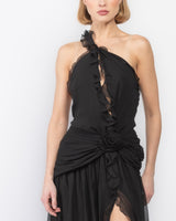 Georg One-Shoulder Dress With Ruffles