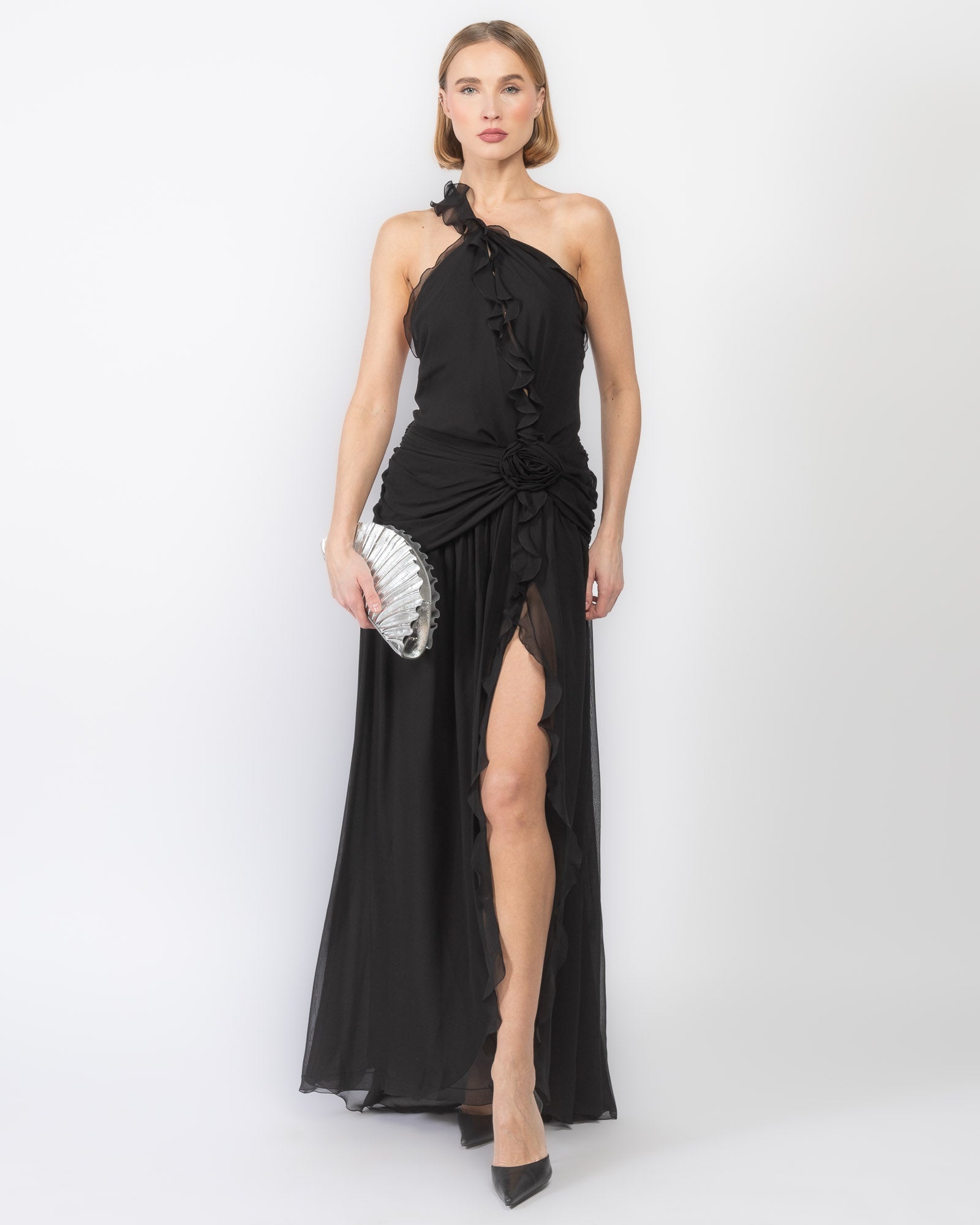 Georg One-Shoulder Dress With Ruffles