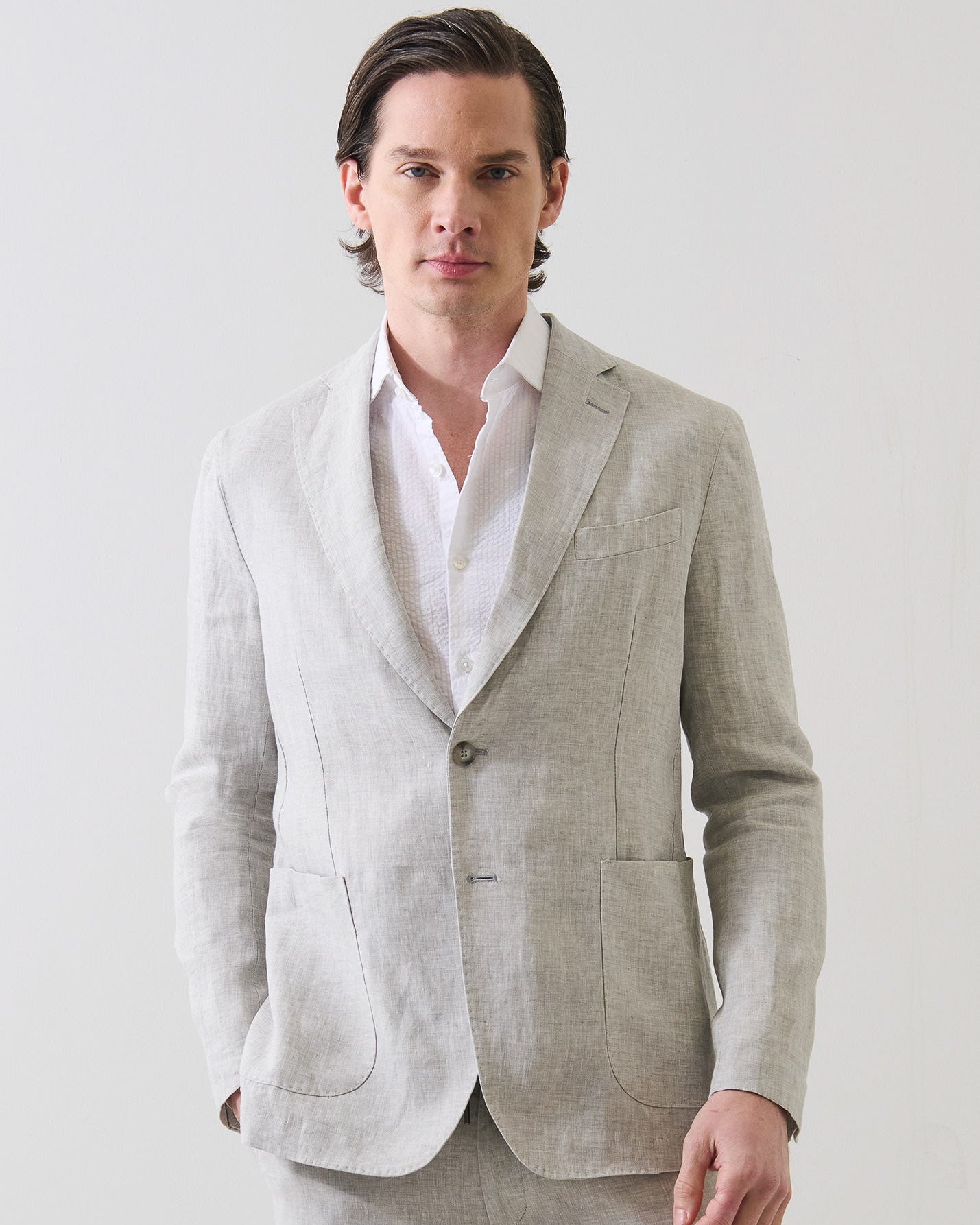 Linen Chambray Blazer