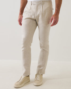 Pantalon en lin avec cordon de serrage